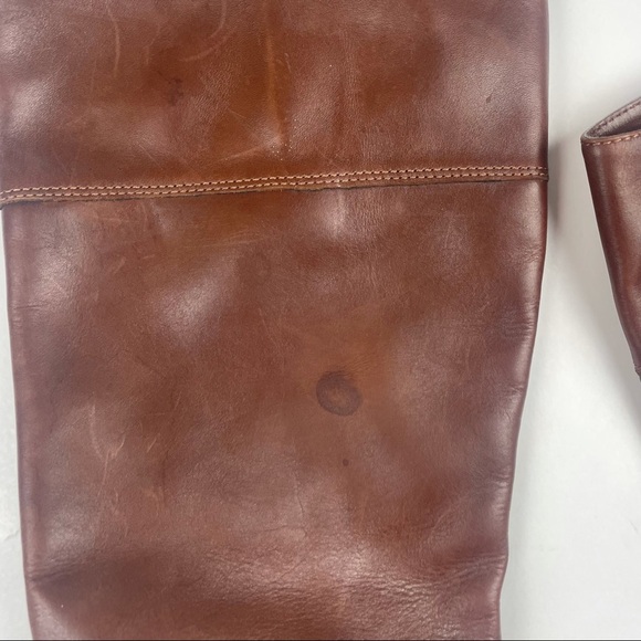 Audrey Brook brown Leather Zip Up Riding High Boots Size 8M - Picture 8 of 14